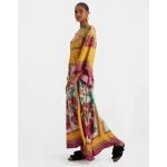 Magnifico Dress Zodiac Placée Marigold in Silk Twill