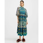 Portofino Dress Casareale Placèe Emerald in Summer Poplin
