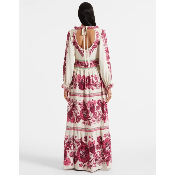 Reina Dress Zodiac Placée Purple in Crepe Viscose - Image 3