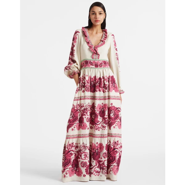 Reina Dress Zodiac Placée Purple in Crepe Viscose - Image 4