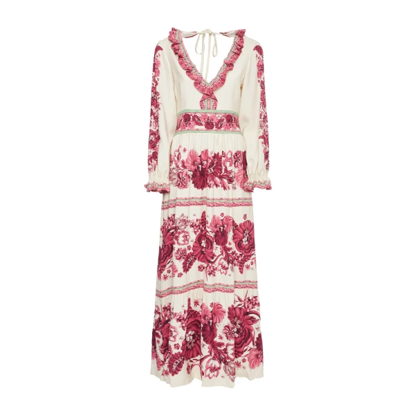 Reina Dress Zodiac Placée Purple in Crepe Viscose - Image 5