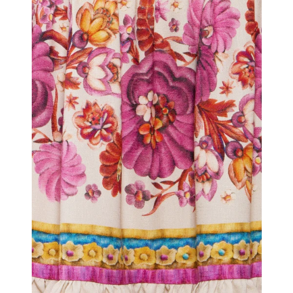 Reina Mini Dress Zodiac Placée Multicolor in Crepe Viscose - Image 6
