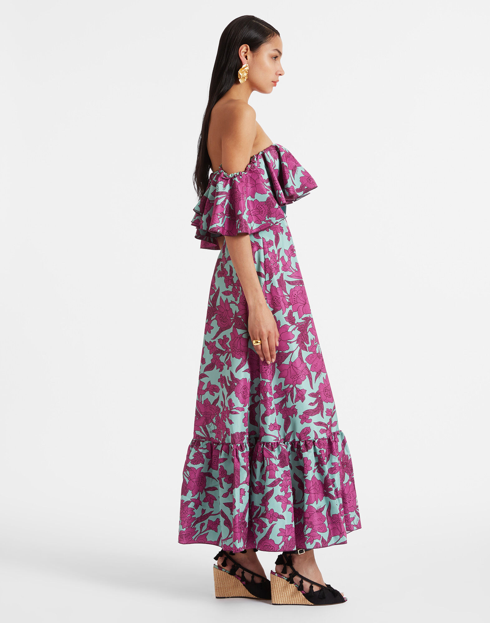 La DoubleJ Shazam! Dress Lilium Purple in Light Faille