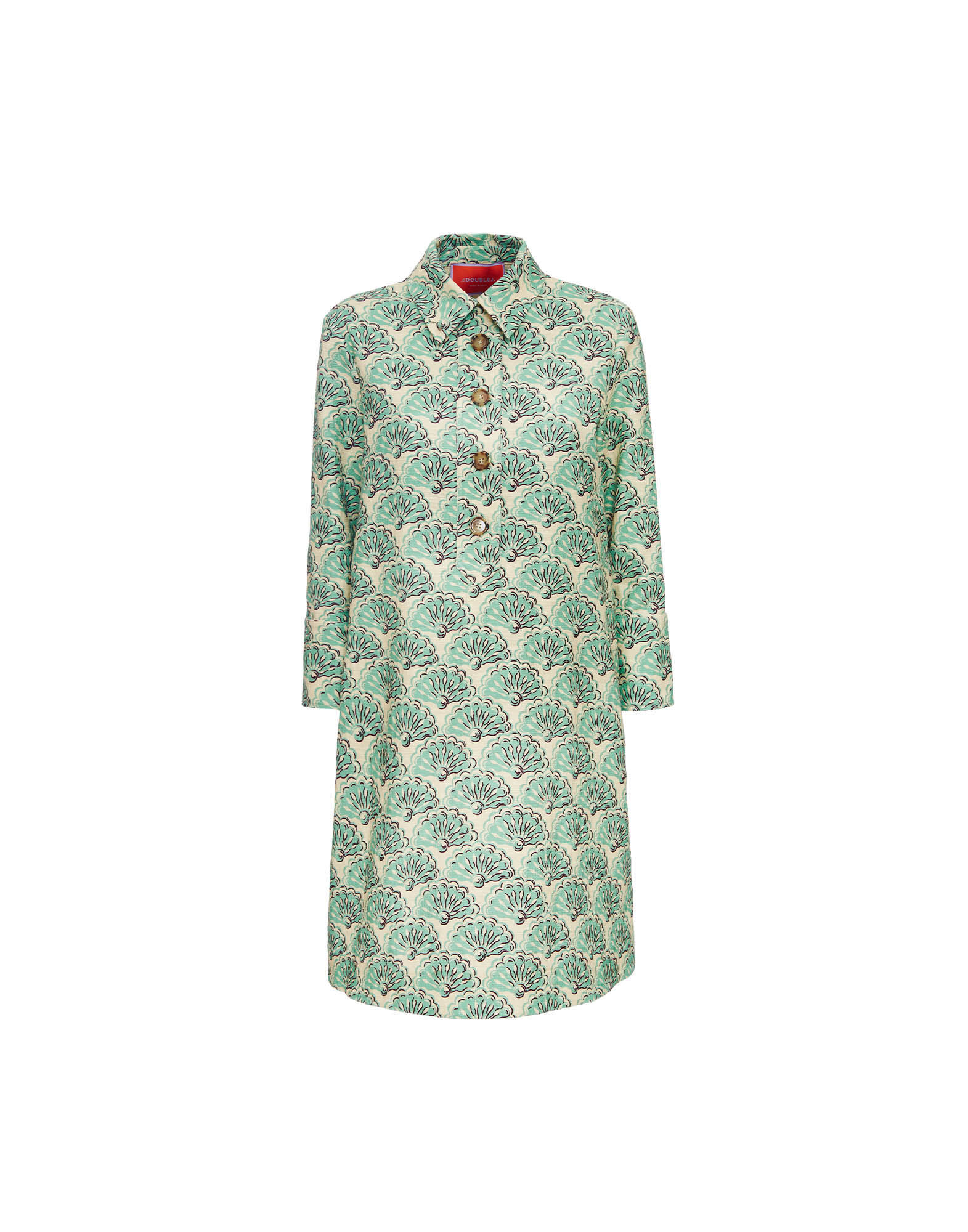 La DoubleJ Short Artemis Dress Fans Mint in Shot Cotton