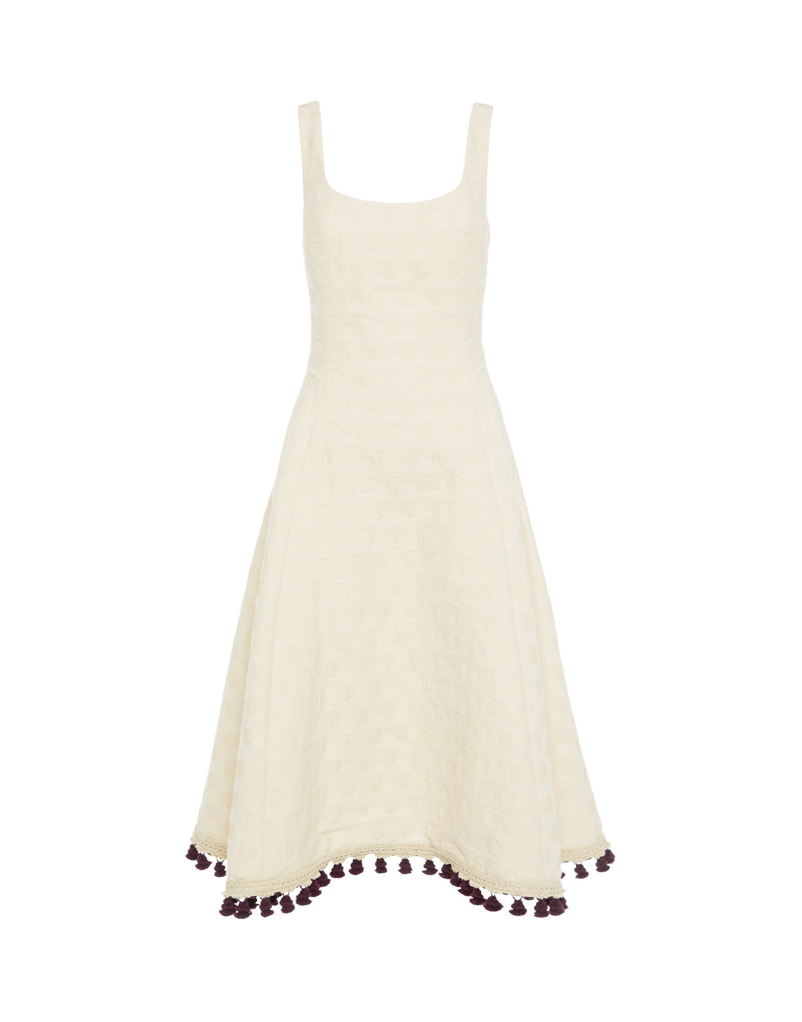 La DoubleJ Sophia Dress Embroidered Creamy in Jacquard