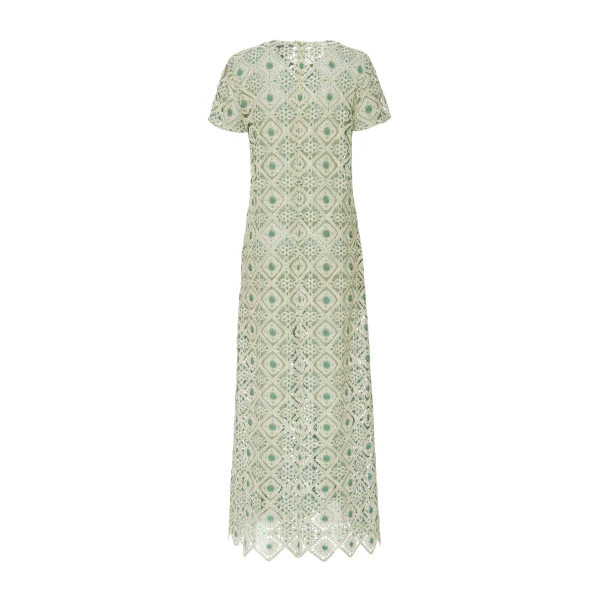 La DoubleJ San Carlo Dress Derby Placée Multicolor in Silk - Dresses - Milanese Maximalist Fashion at Luxury Shoes 