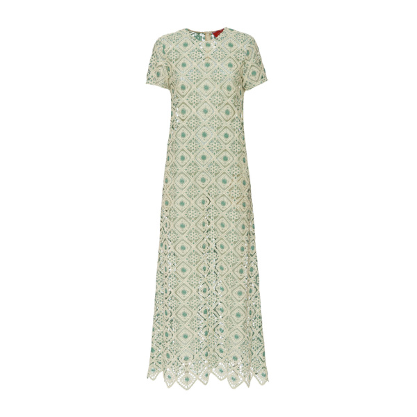 La DoubleJ San Carlo Dress Derby Placée Multicolor in Silk - Dresses - Milanese Maximalist Fashion at Luxury Shoes 