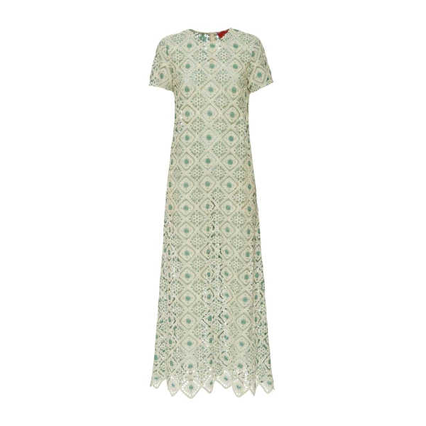 La DoubleJ San Carlo Dress Derby Placée Multicolor in Silk - Dresses - Milanese Maximalist Fashion at Luxury Shoes 