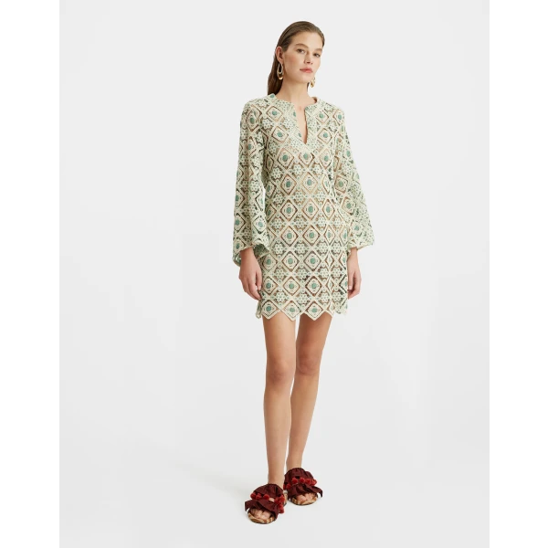 The Kaftan Mini Agua Cream in Macramé - Image 2