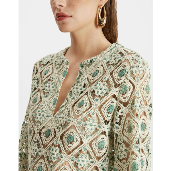 The Kaftan Mini Agua Cream in Macramé - Image 4