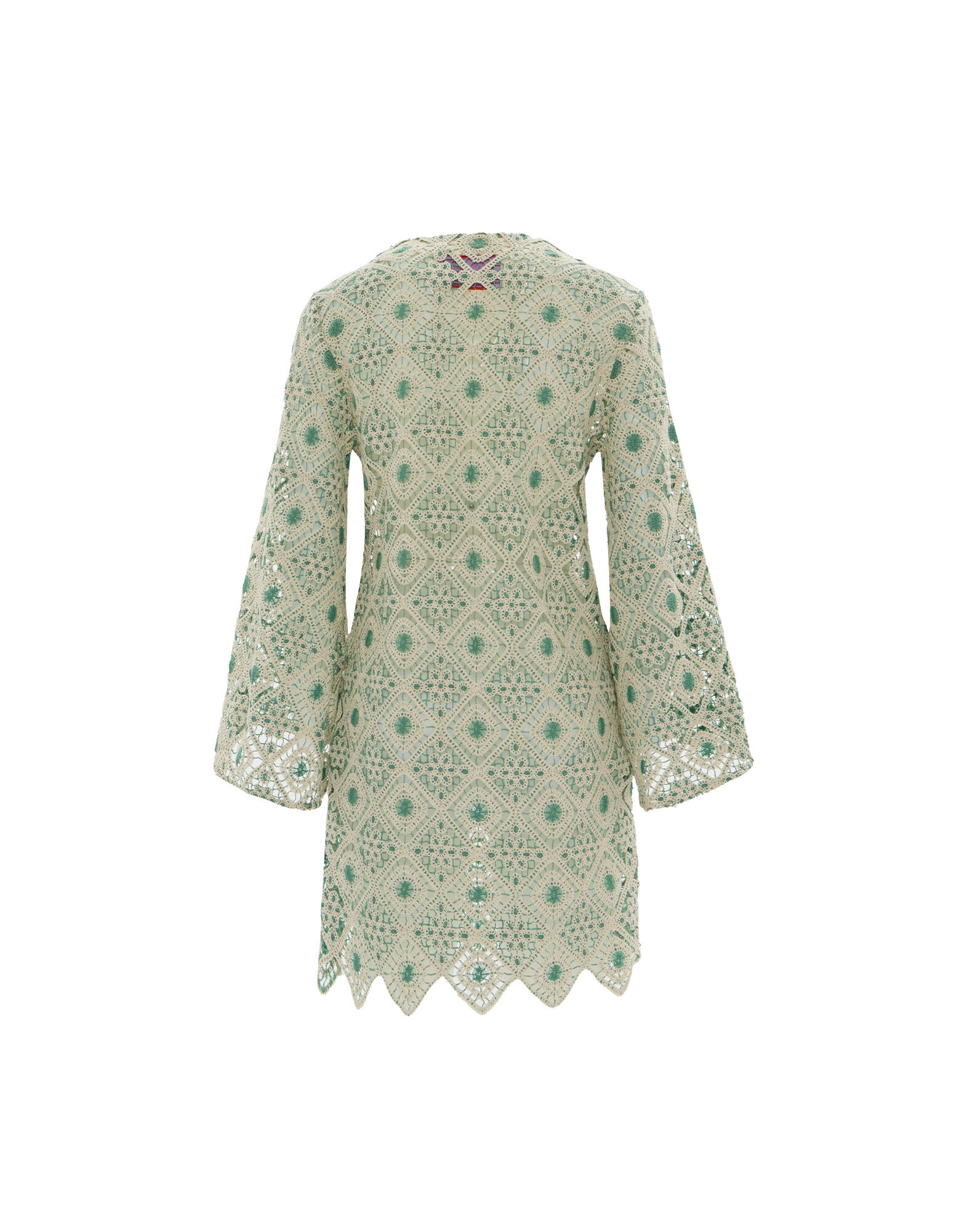La DoubleJ The Kaftan Mini Agua Cream in Macramé