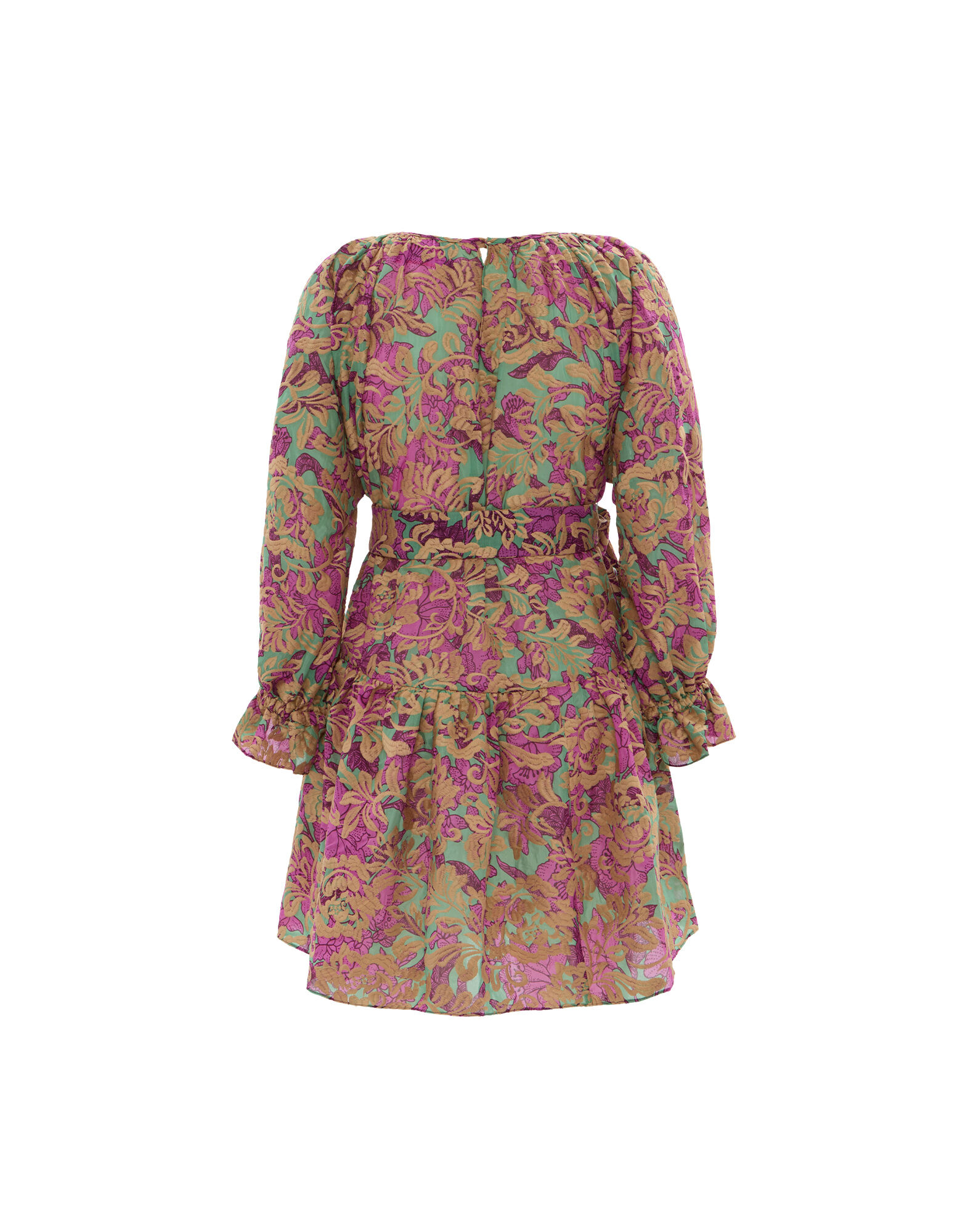 La DoubleJ The Uma Mini Dress Lilium Purple in Embroidered Organza