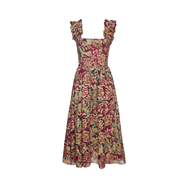 Zeta Dress Lilium Purple in Embroidered Organza - Image 5