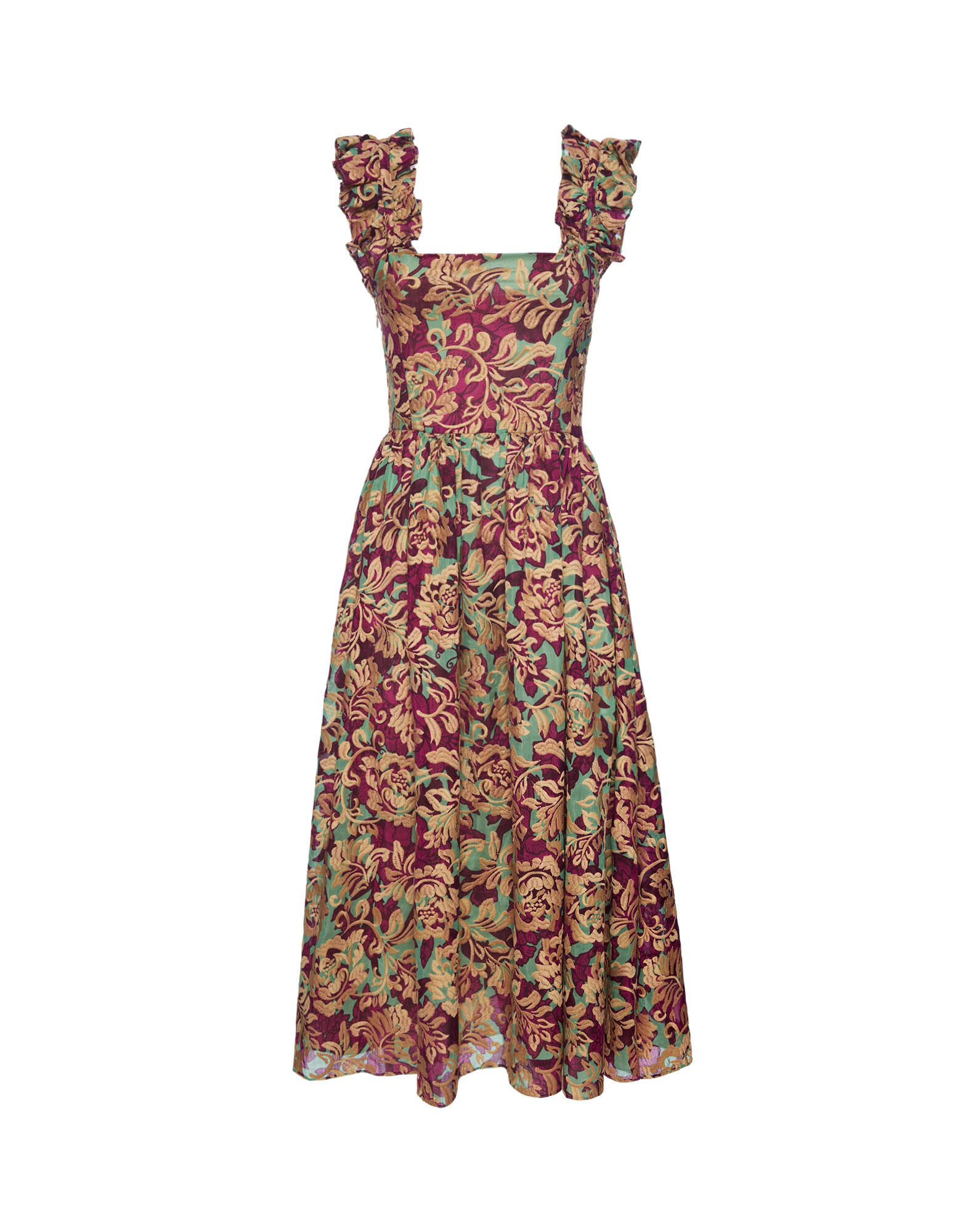 La DoubleJ Zeta Dress Lilium Purple in Embroidered Organza