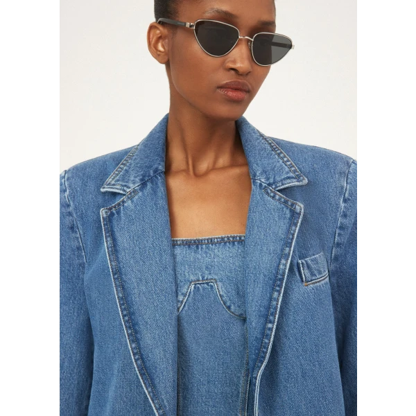 Magda Butrym Button down denim coat in blue