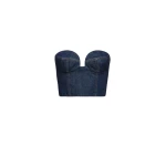 Denim corset top in indigo