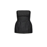 Strapless hourglass denim corset in indigo