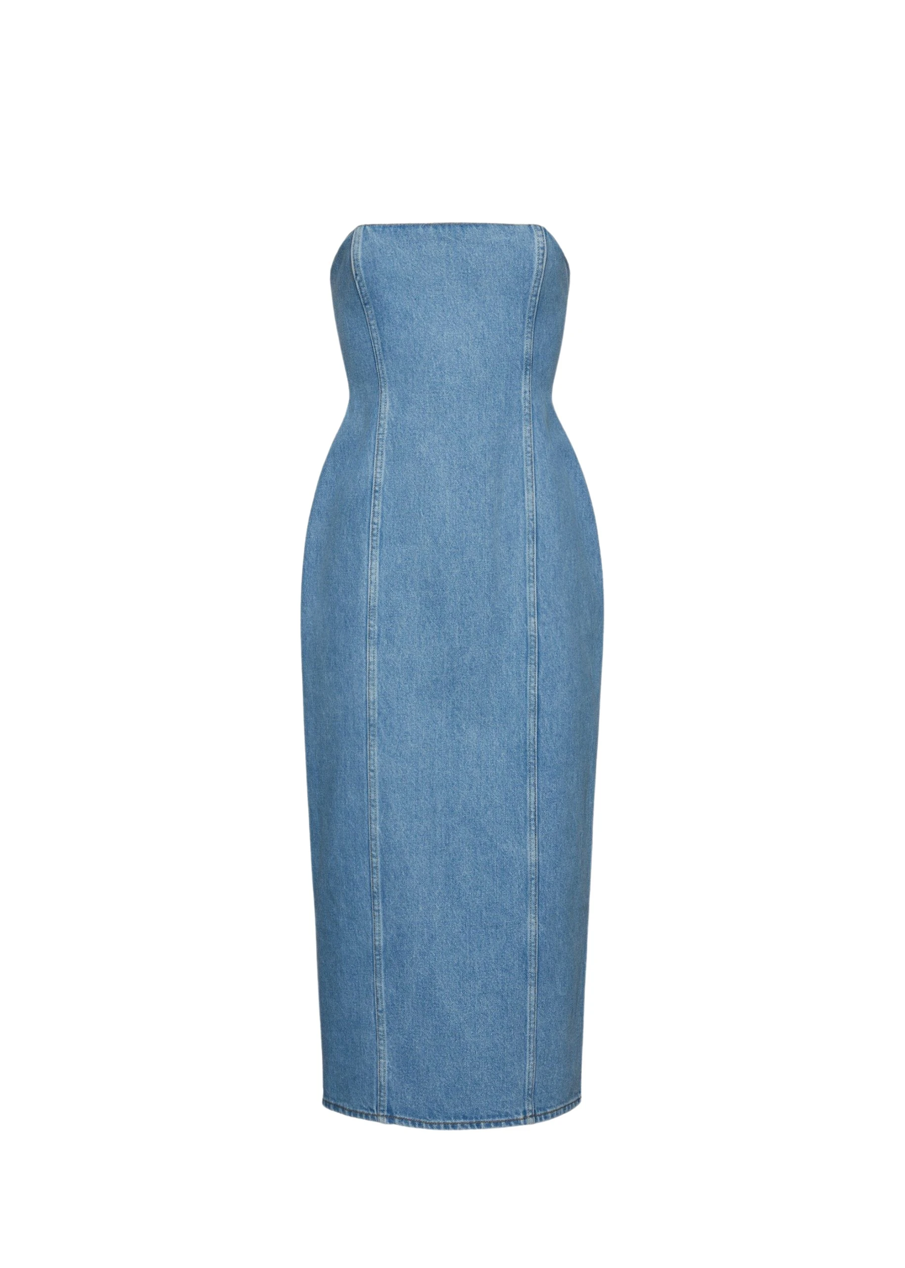 Magda-Butrym-Strapless-hourglass-denim-corset-midi-dress-in-light-blue-scaled21660_nobg Strapless hourglass denim corset midi dress in light blue - Image 1