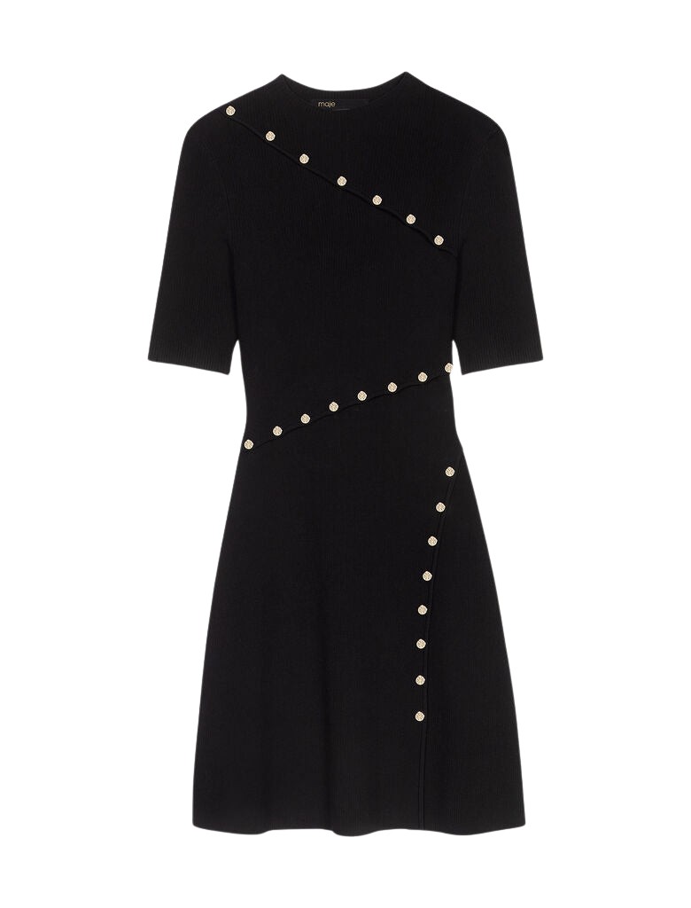 Maje Dress In Ribbed Knit
