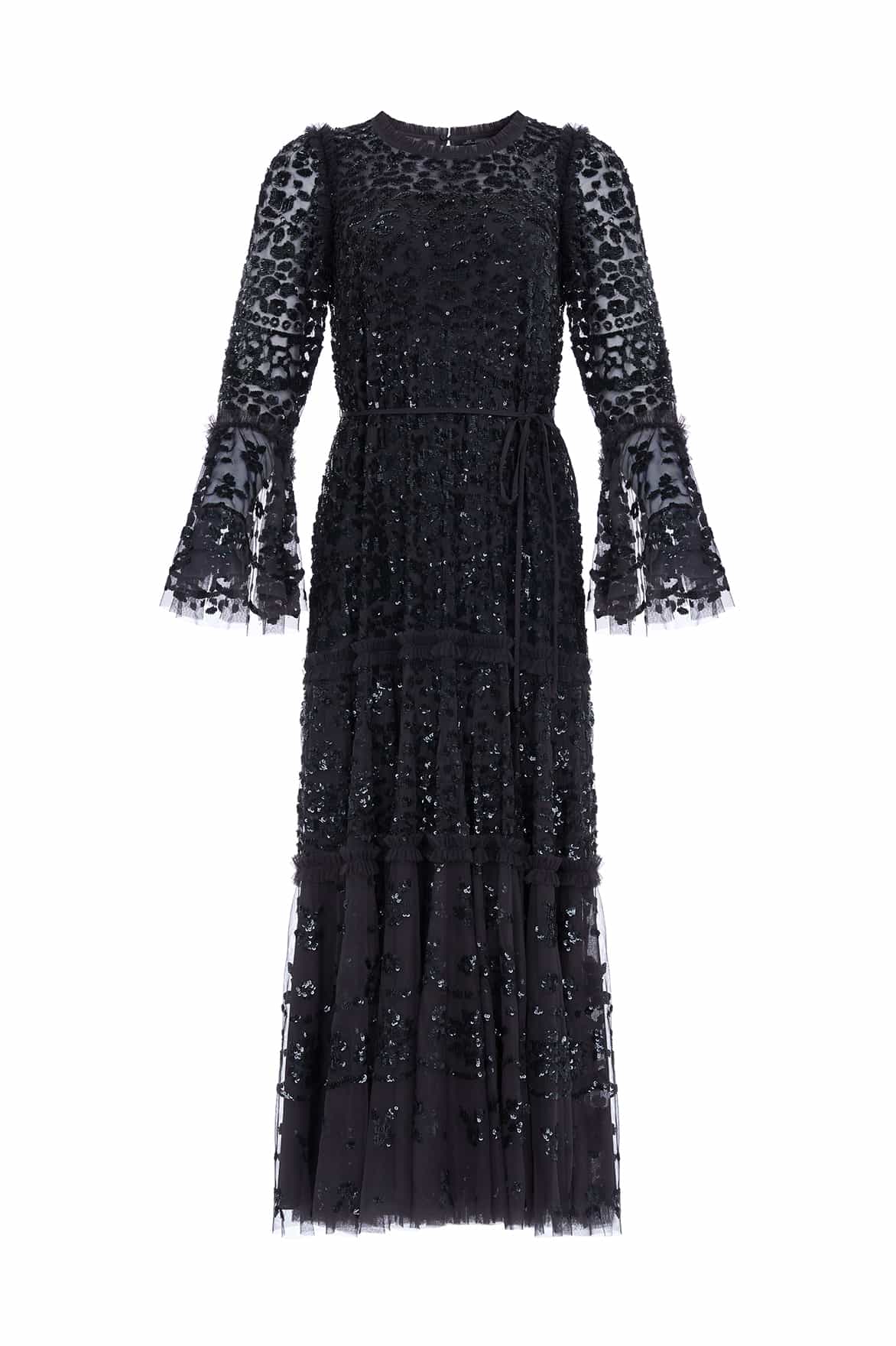 Needle and Thread Annie Sequin Tiered Ankle Gown