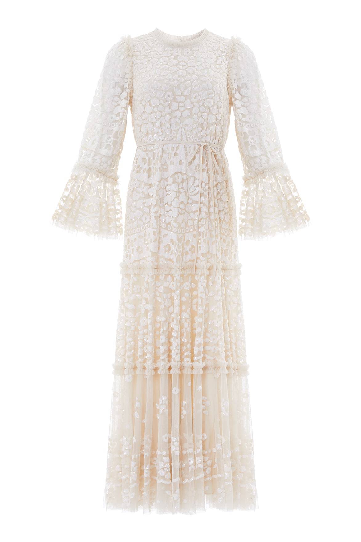 Needle and Thread Annie Sequin Tiered Ankle Gown