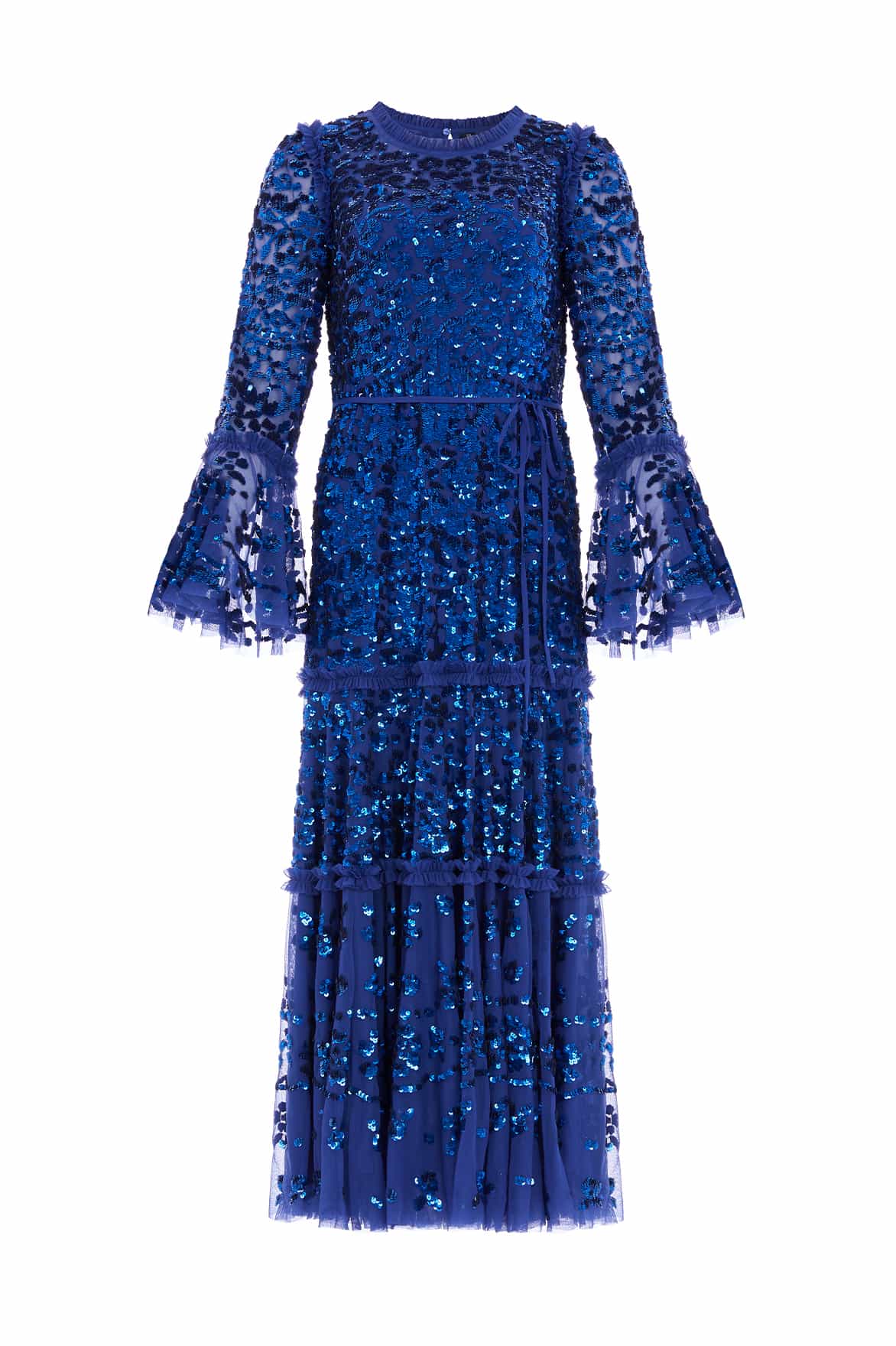 Needle and Thread Annie Sequin Tiered Ankle Gown
