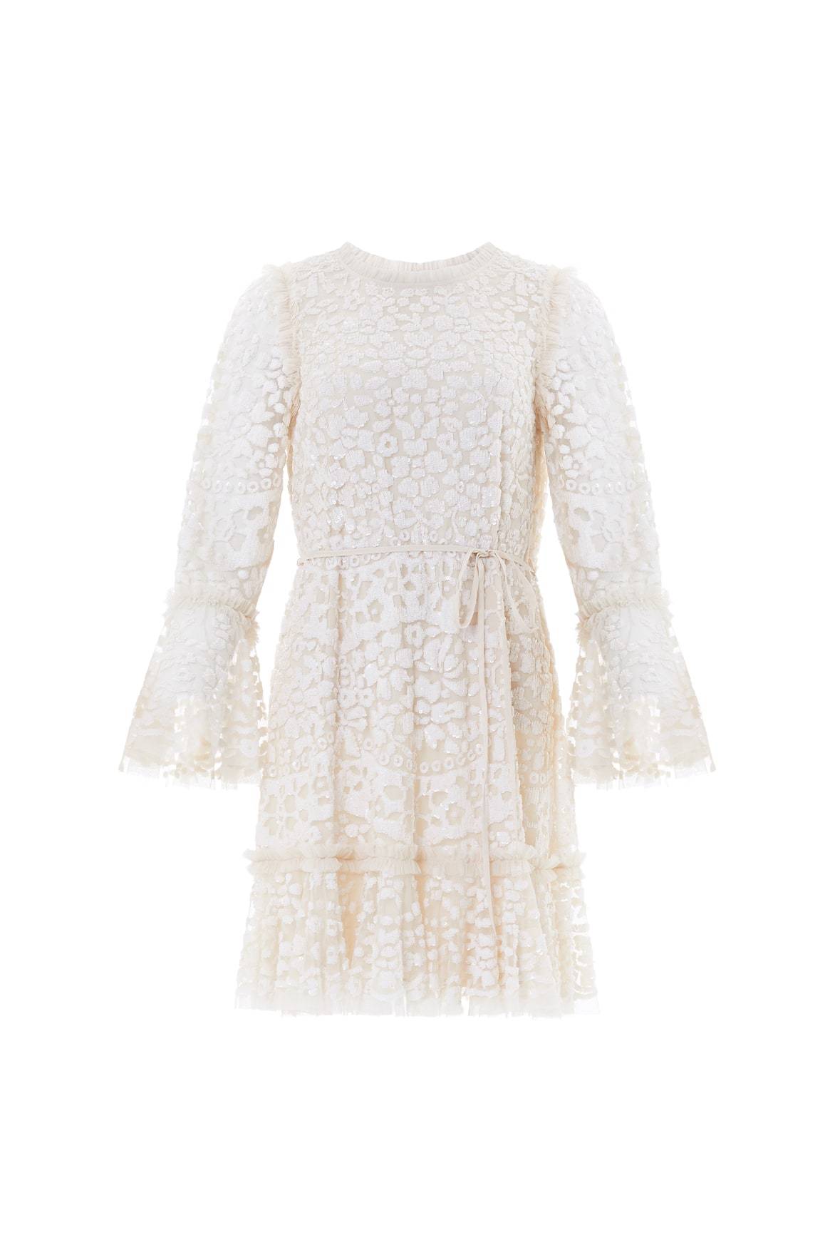 Needle and Thread Annie Sequin Tiered Mini Dress
