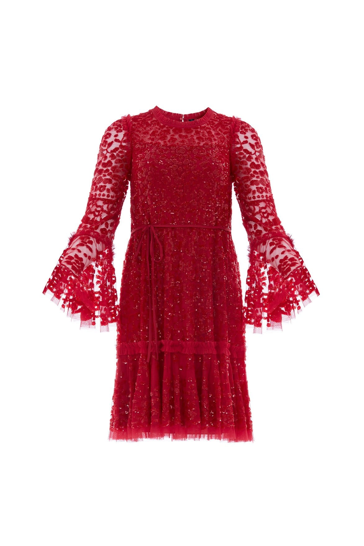 Needle and Thread Annie Sequin Tiered Mini Dress