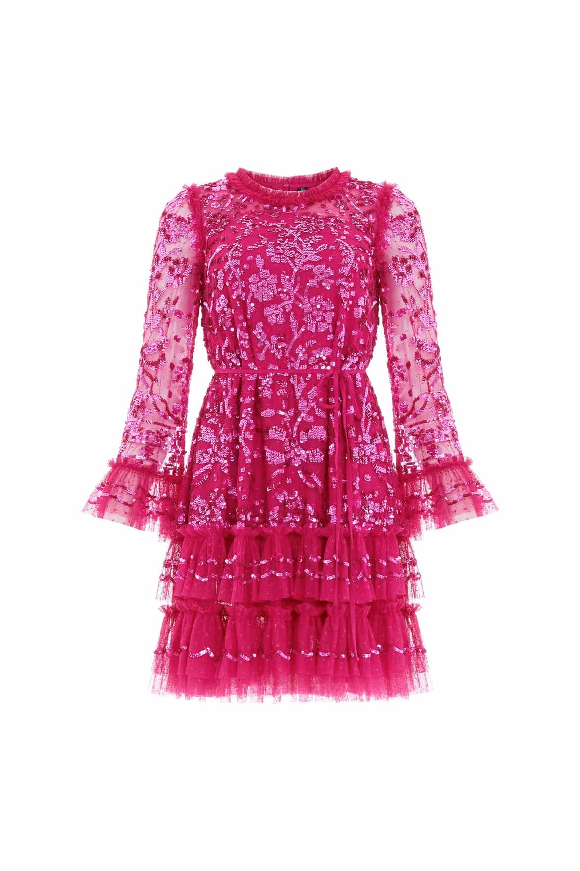 Needle and Thread Celia Long Sleeve Mini Dress