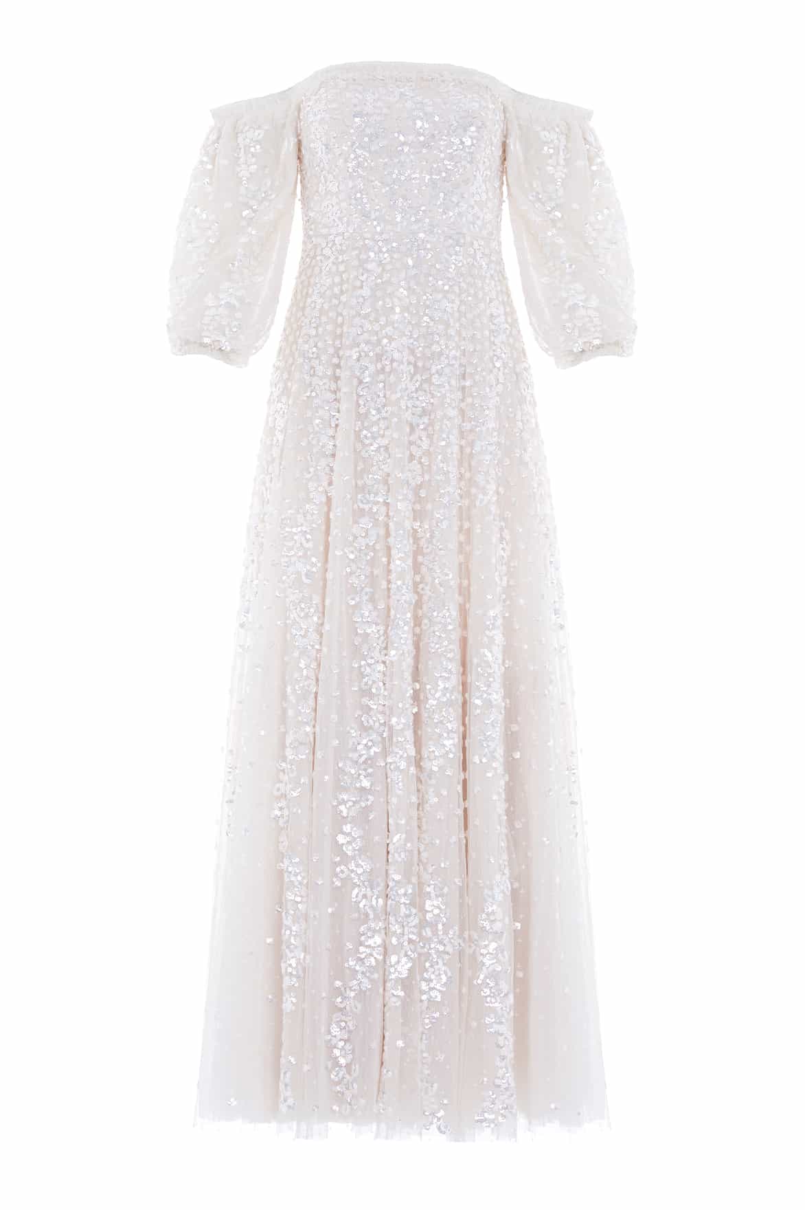Needle and Thread Confetti Gloss Off-Shoulder Gown
