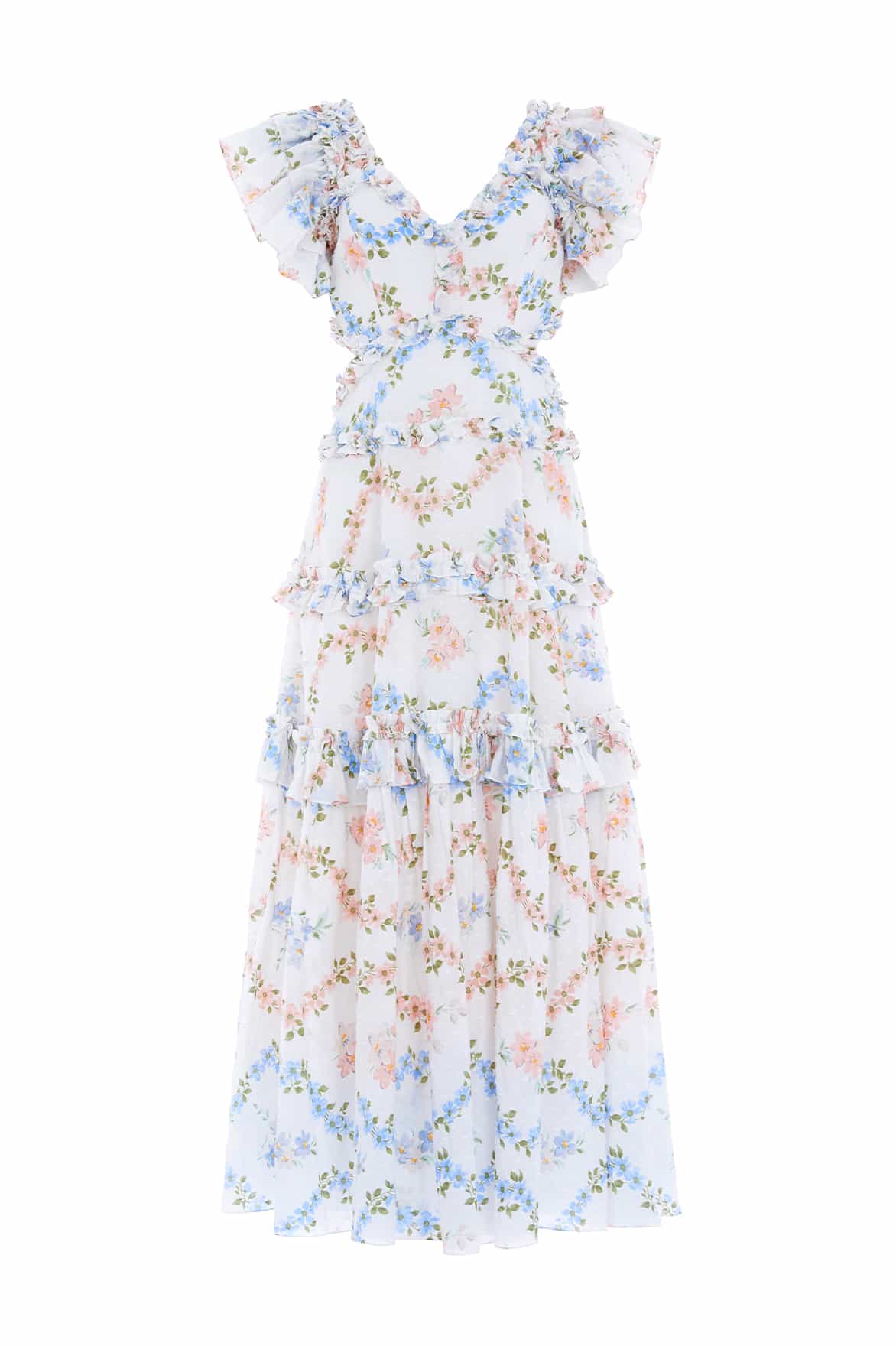 Needle and Thread Dancing Daisies Cotton Backless Ankle Gown