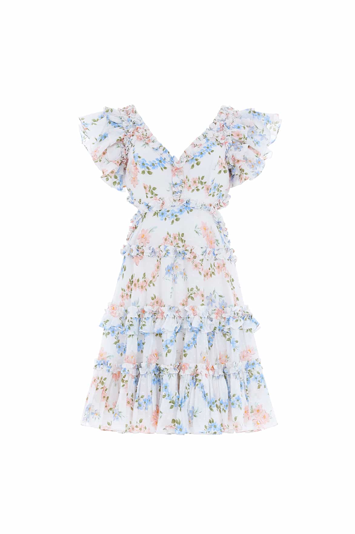 Needle and Thread Dancing Daisies Cotton Backless Micro Mini Dress