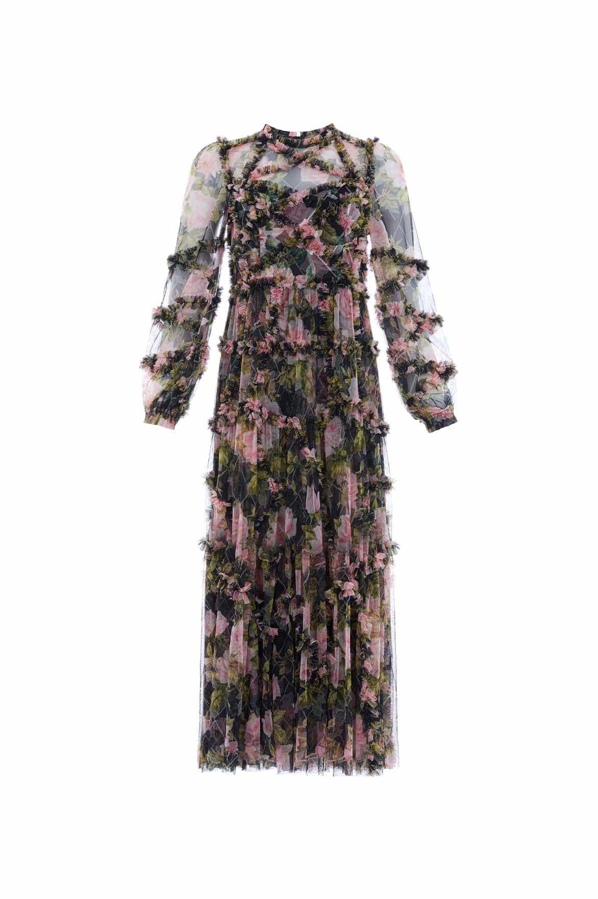 Needle and Thread English Rose Diamond Ruffle Ballerina Dress