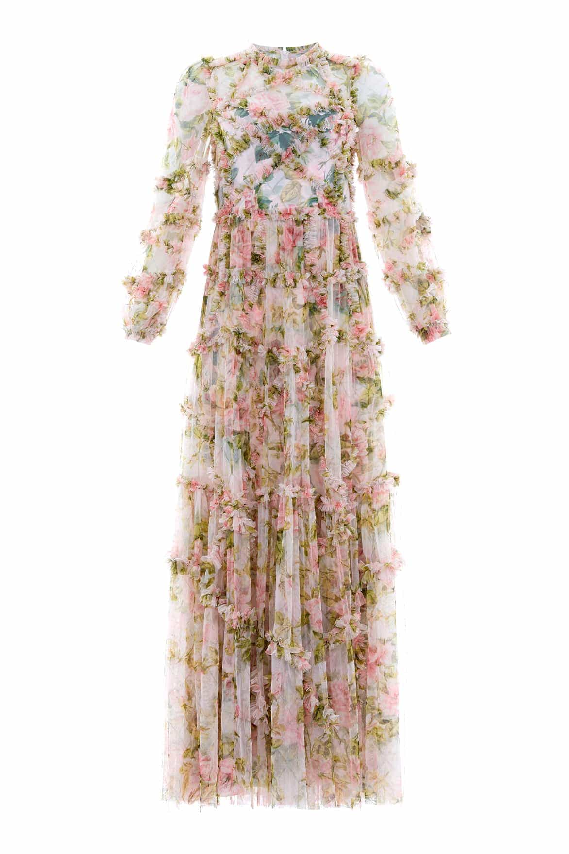 Needle and Thread English Rose Diamond Ruffle Gown
