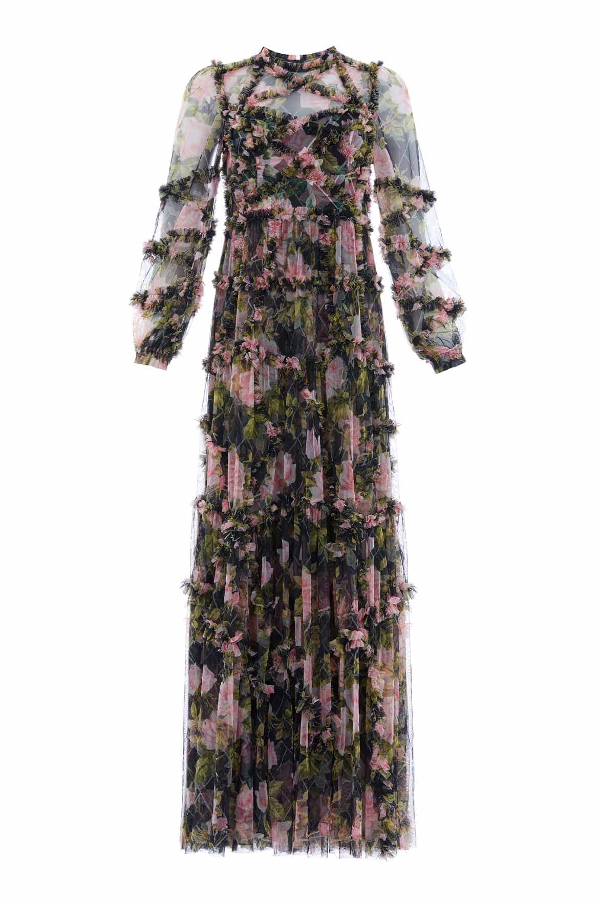 Needle and Thread English Rose Diamond Ruffle Gown