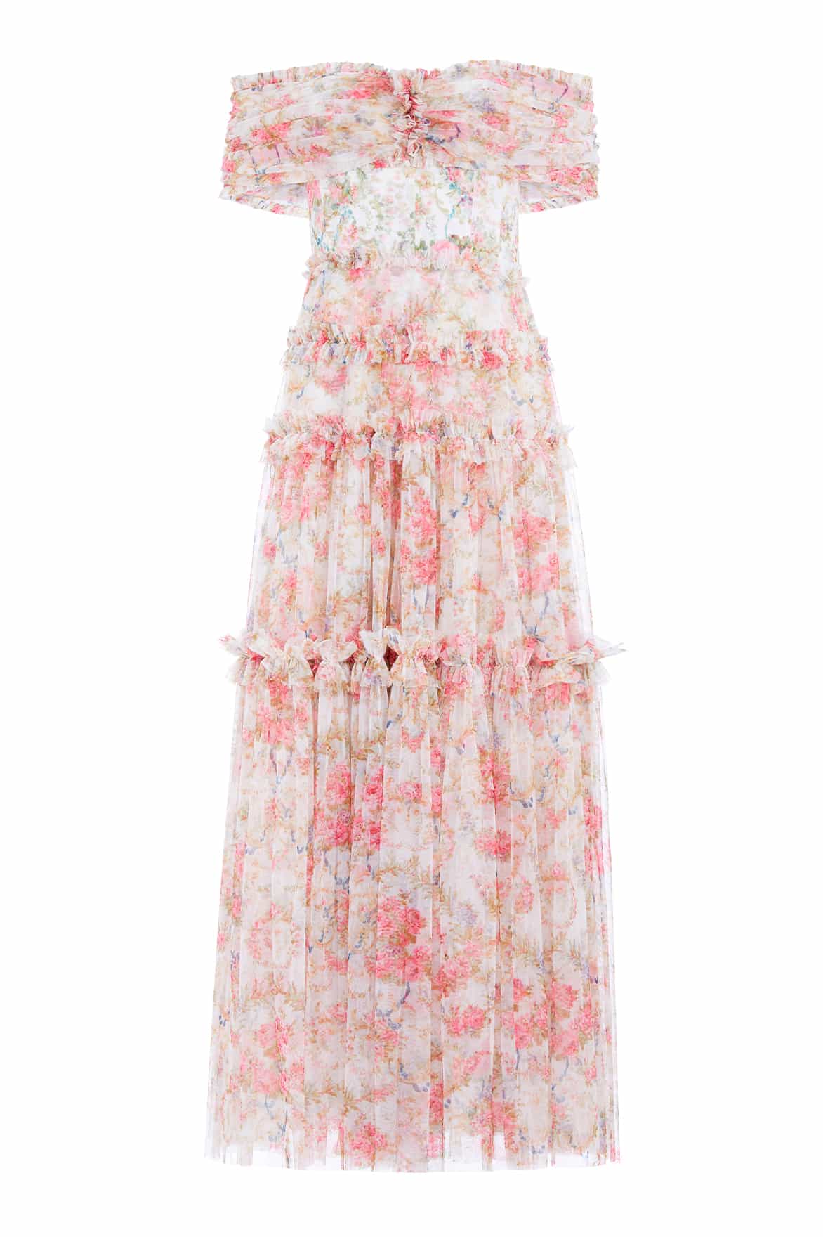 Needle and Thread Floral Wreath Grace Off-Shoulder Gown