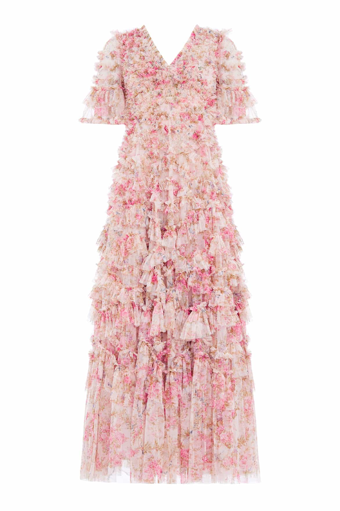 Needle and Thread Floral Wreath Phoenix V-Neck Gown