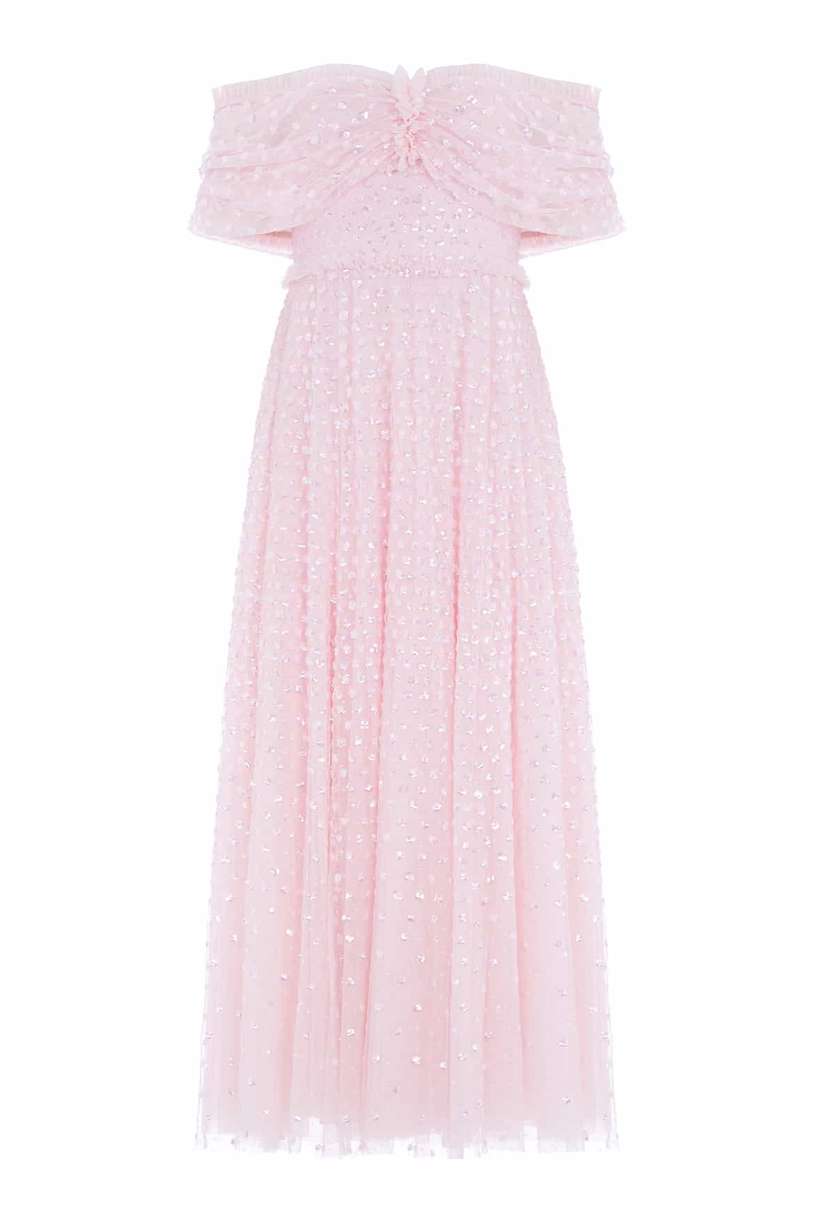 Needle and Thread Grace Gloss Off-Shoulder Ankle Gown