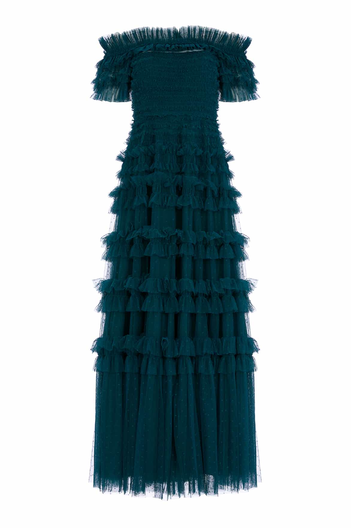 Needle and Thread Lisette Ruffle Off Shoulder Gown
