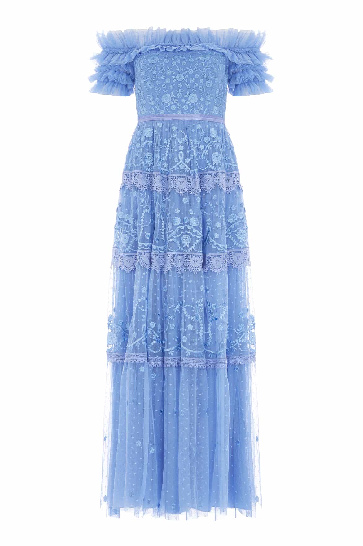 Needle and Thread Midsummer Lace Off-Shoulder Gown