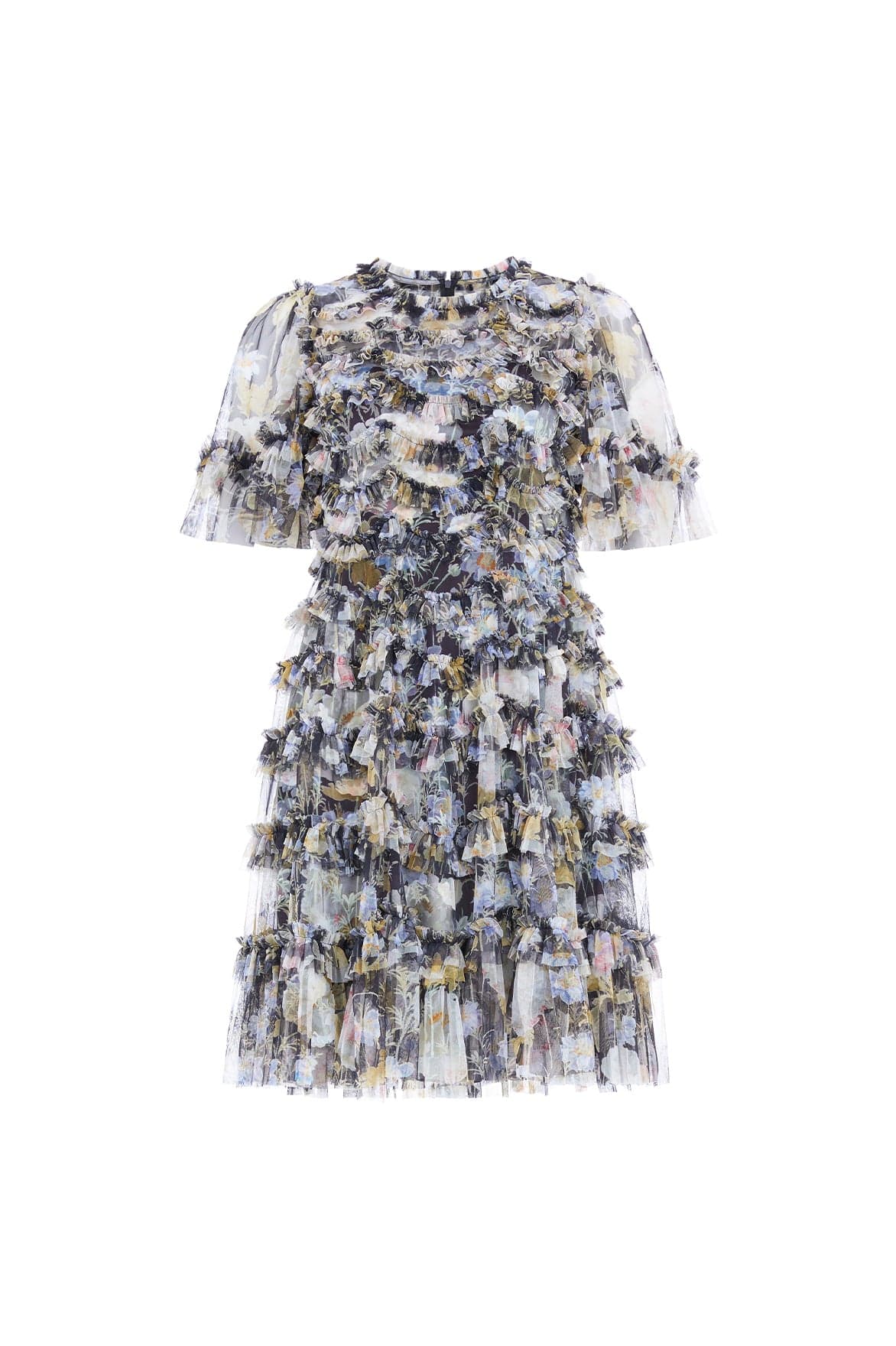 Needle and Thread Moonlight Petals Round Neck Mini Dress