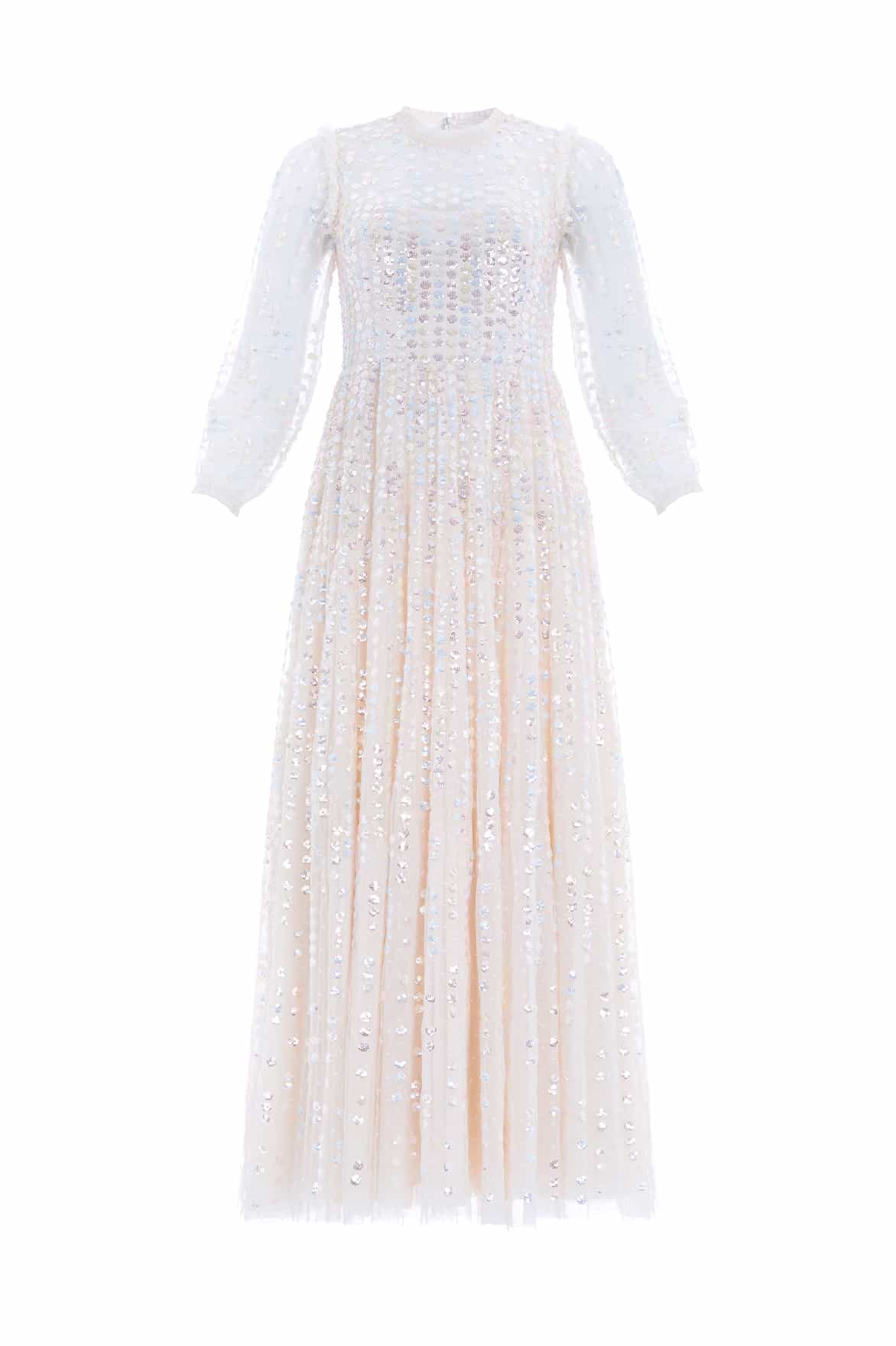 Needle and Thread Raindrop Long Sleeve Ankle Gown