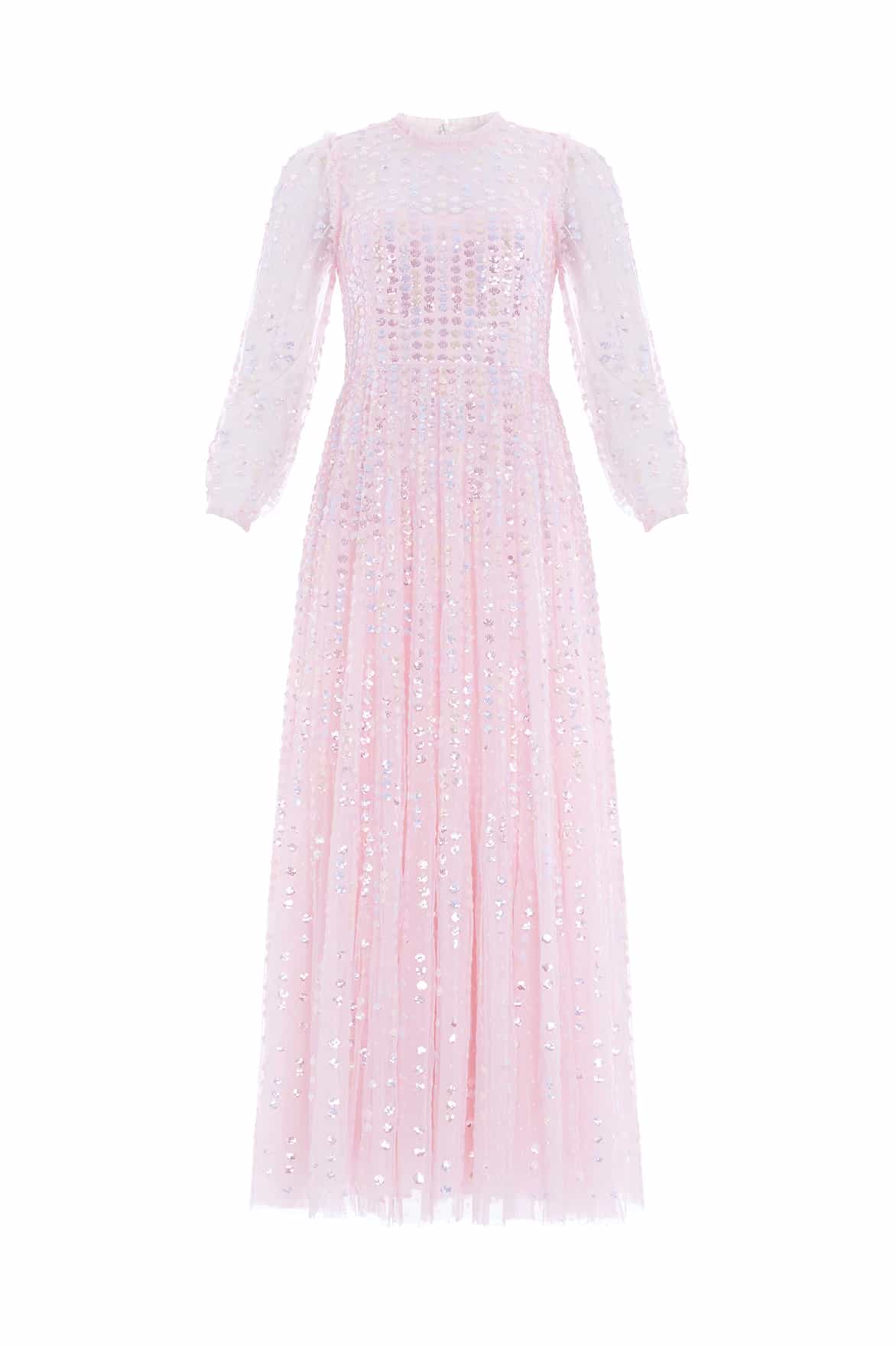 Needle and Thread Raindrop Long Sleeve Ankle Gown