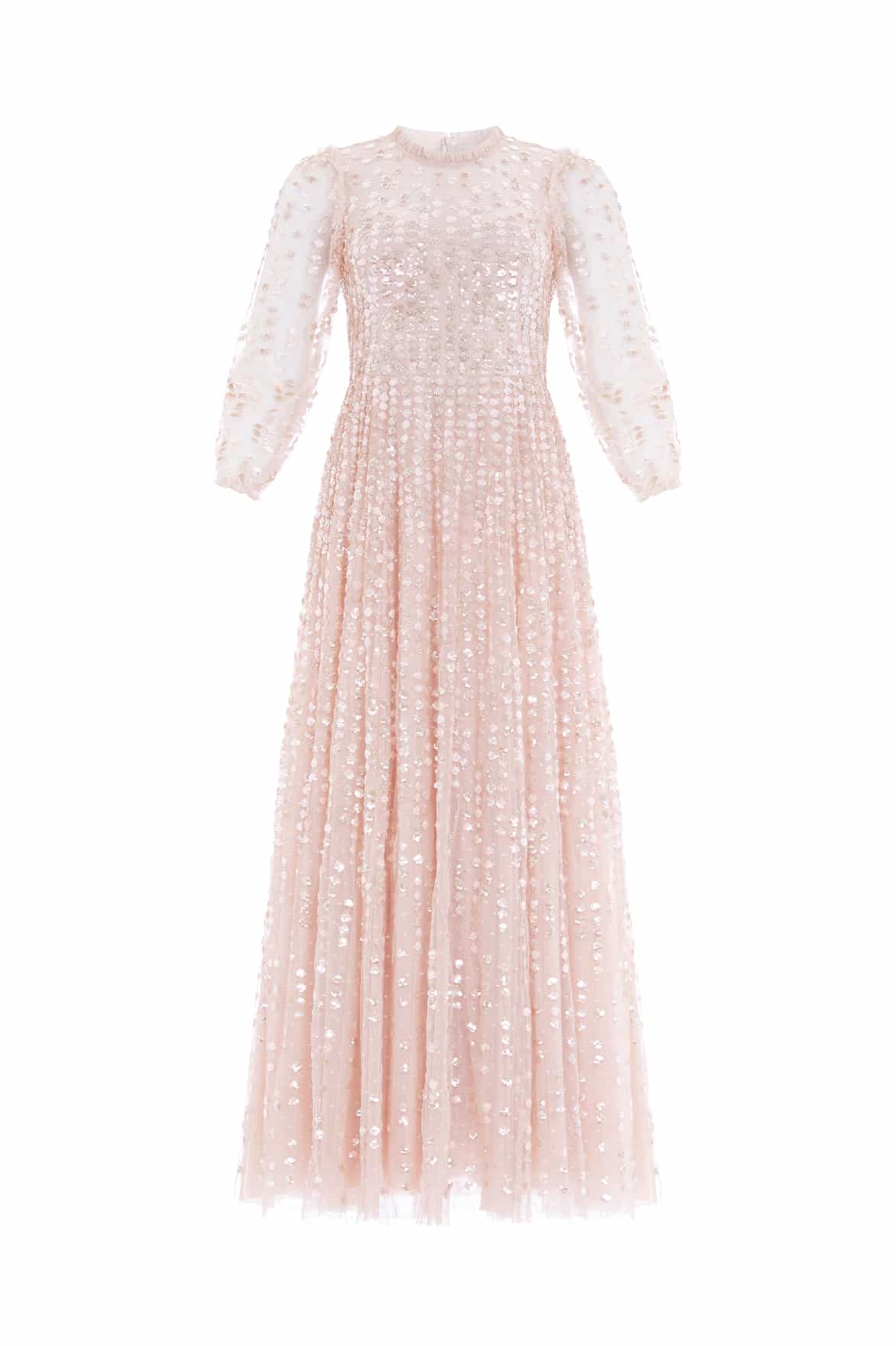 Needle and Thread Raindrop Long Sleeve Ankle Gown
