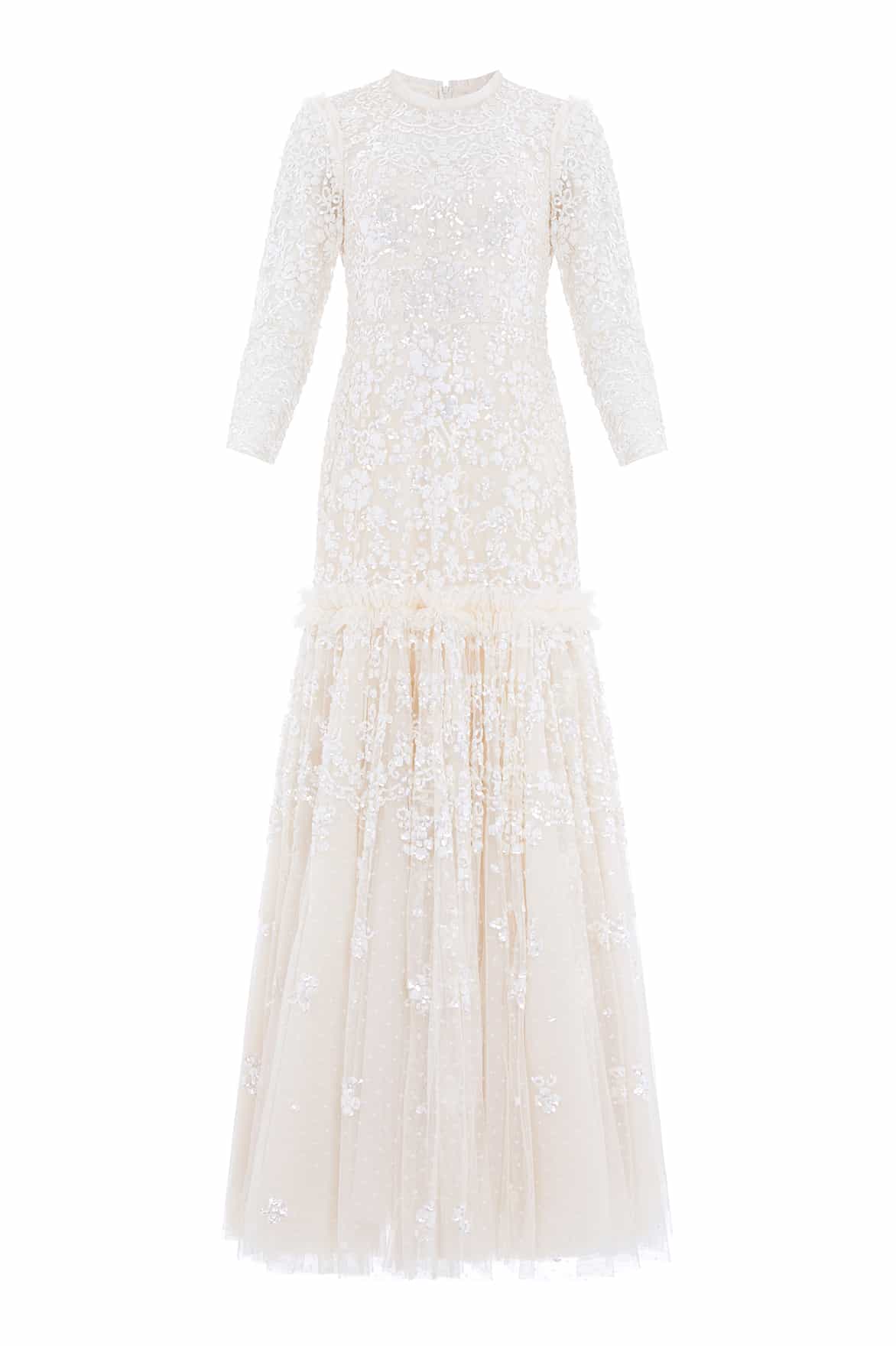 Needle and Thread Regal Rose Gloss Long Sleeve Gown