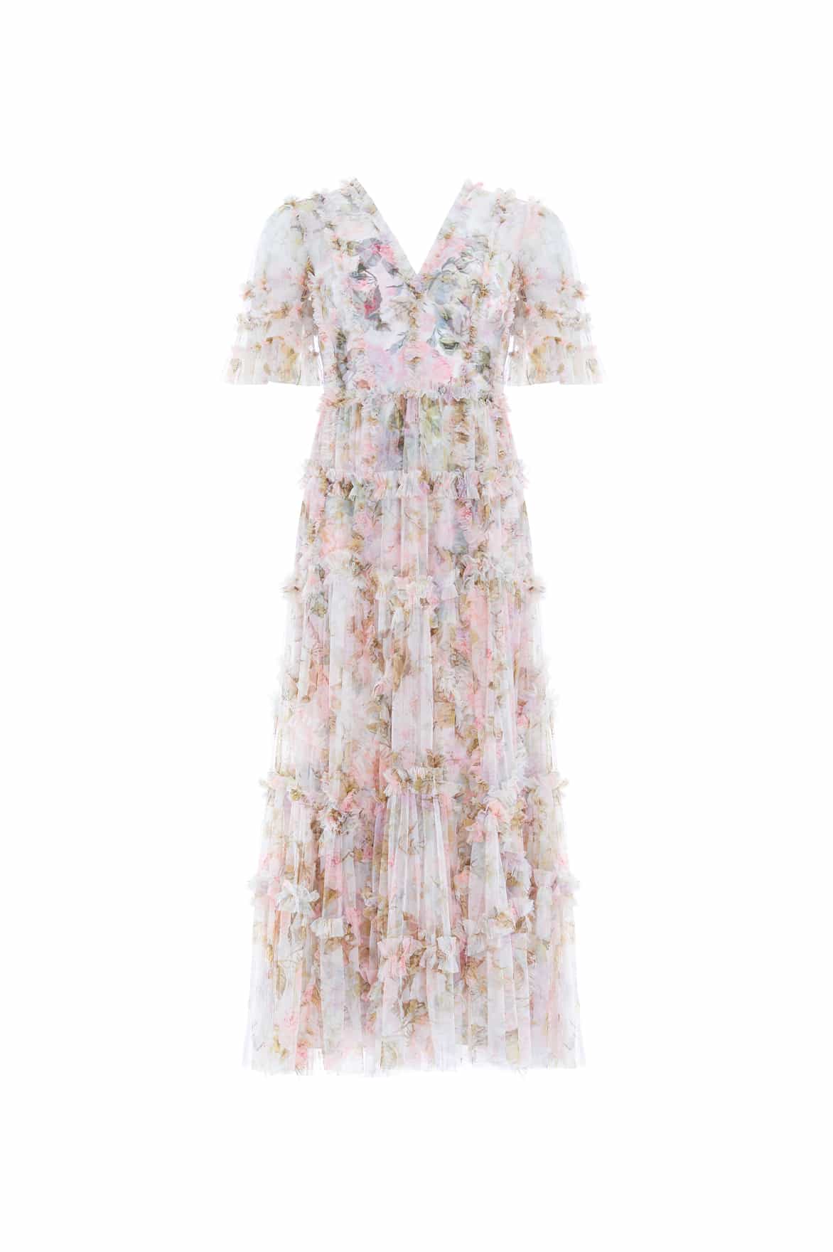 Needle and Thread Rose Powder Ruffle Ballerina Dress
