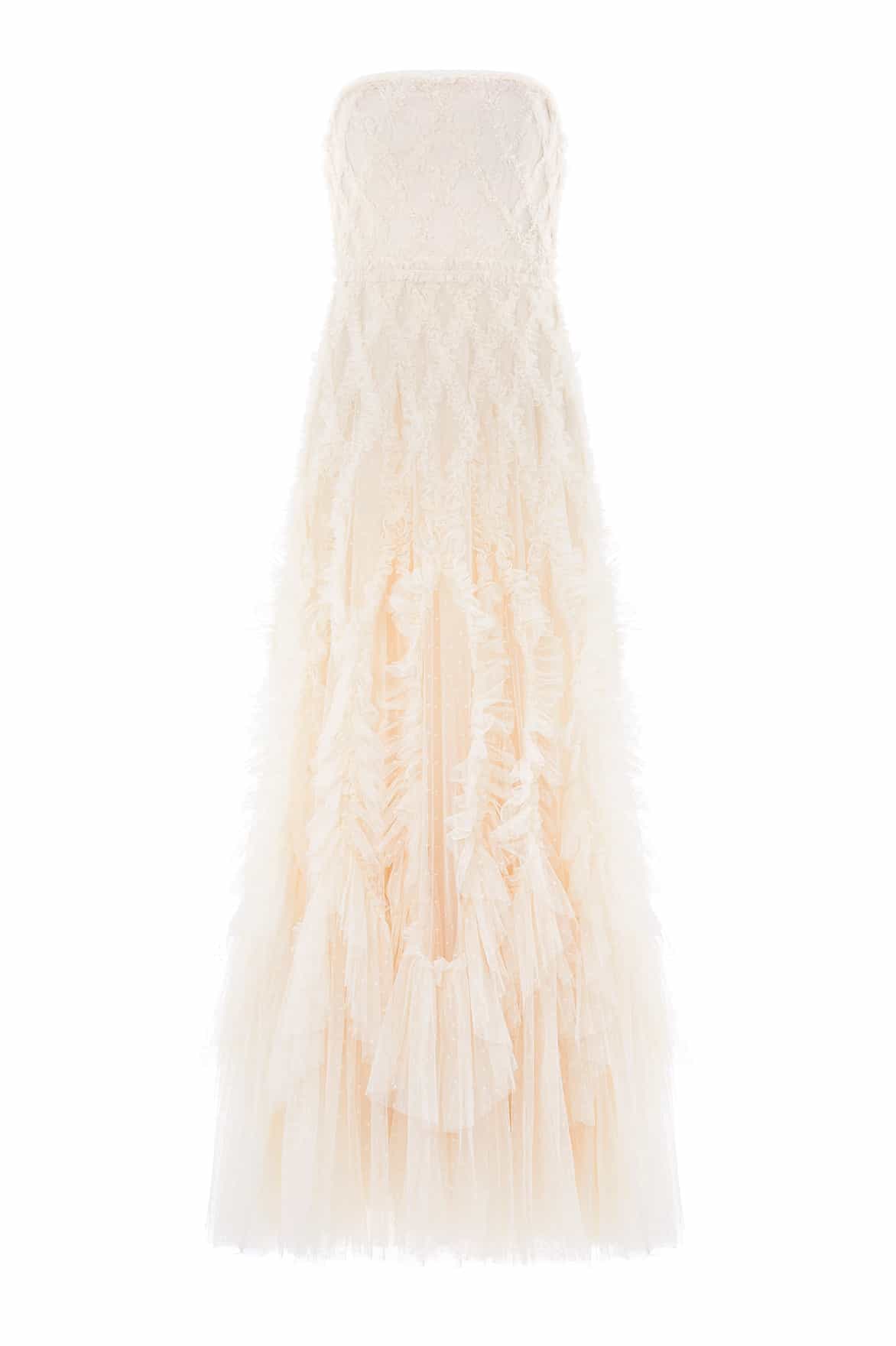 Needle and Thread Rosella Ruffle Strapless Gown