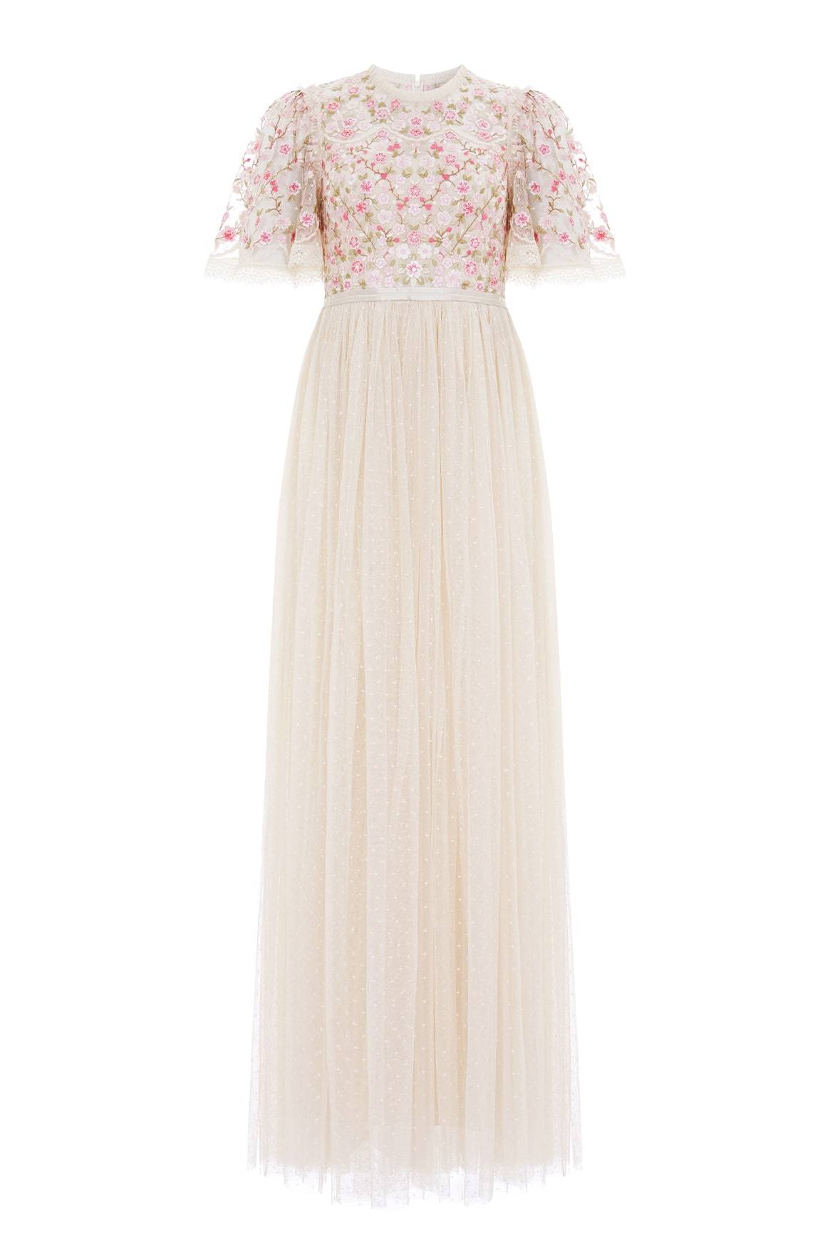 Needle and Thread Rosie Lace Bodice Short Sleeve Ankle Gown
