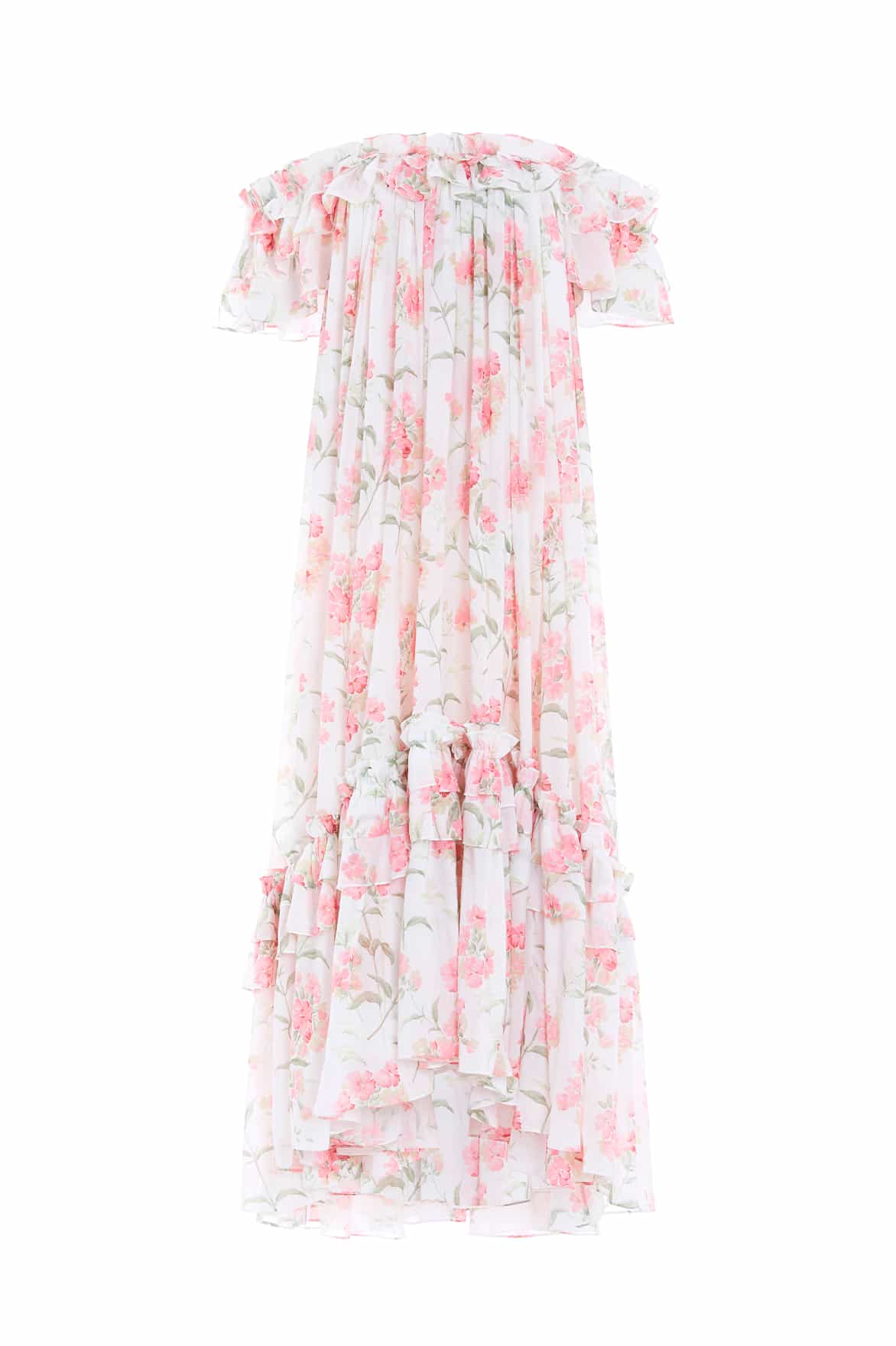Needle and Thread Summer Posy Aria Chiffon Off-Shoulder Ankle Gown
