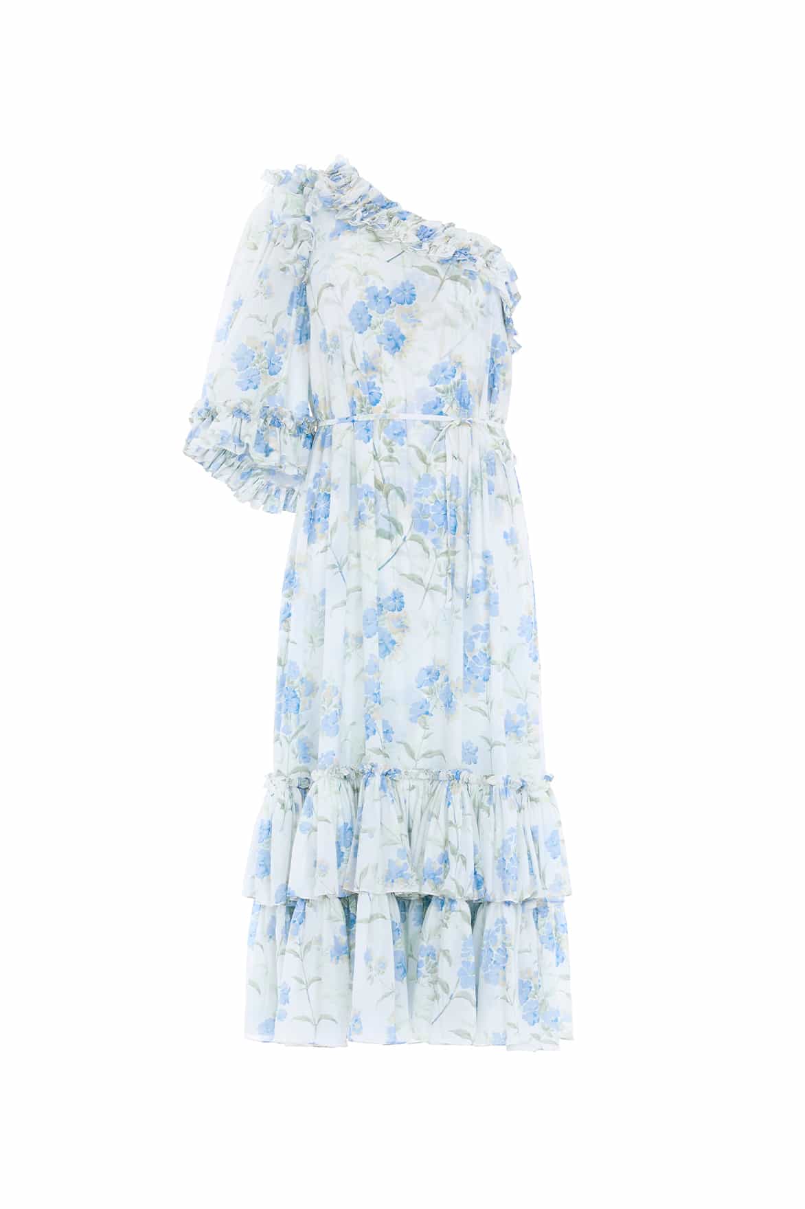 Needle and Thread Summer Posy Chiffon One-Shoulder Ballerina Dress